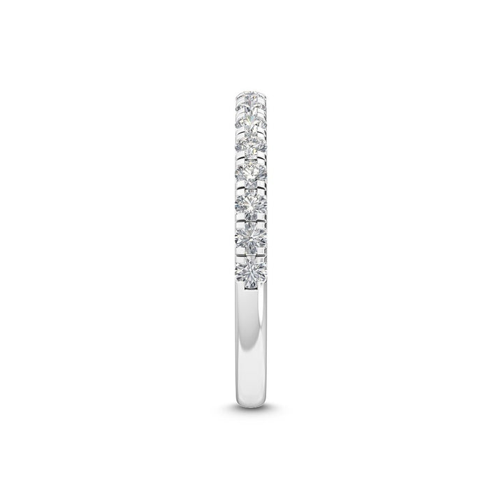 0.45ctw Round Brilliant Lab-Grown Diamond Wedding Band or Stackable Ring in 14k White Gold