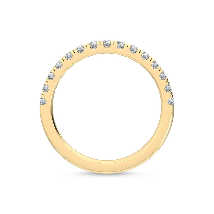 0.45ctw Round Brilliant Lab-Grown Diamond Wedding Band or Stackable Ring in 14k Yellow Gold