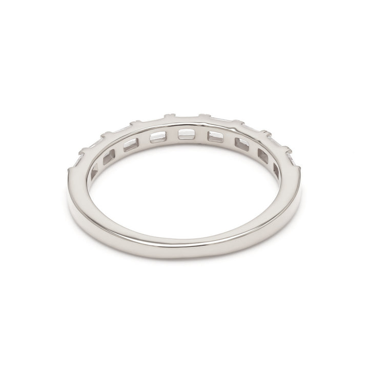 0.68ctw Emerald Cut Lab-Grown Diamond East-West Stackable Band in 14k White Gold