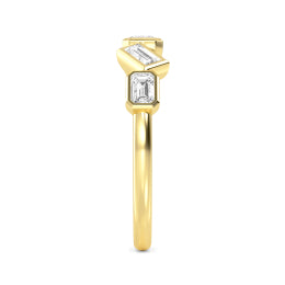 0.77ctw Multi-Cut Lab-Grown Diamond Stackable Fashion Band in 14k Gold