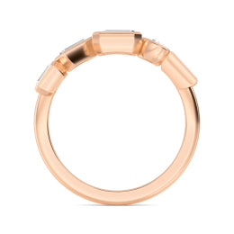 0.77ctw Multi-Cut Lab-Grown Diamond Stackable Fashion Band in 14k Gold