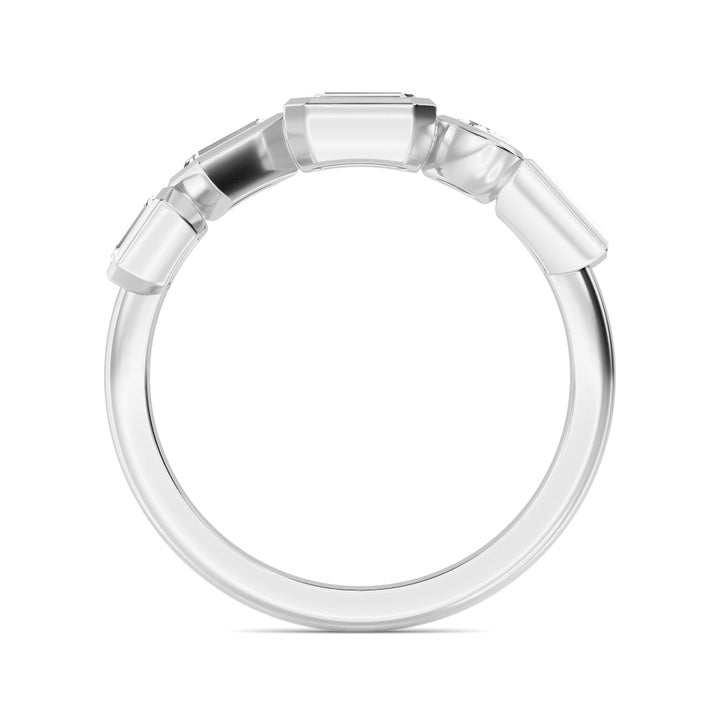 0.77ctw Multi-Cut Lab-Grown Diamond Stackable Fashion Band in 14k Gold