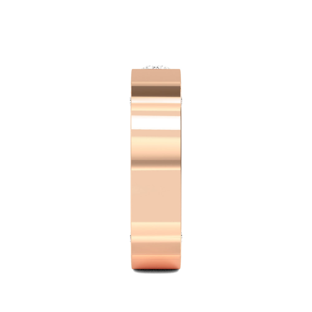 0.66ctw Round Brilliant Lab-Grown Diamond Men’s Band in 14k Rose Gold