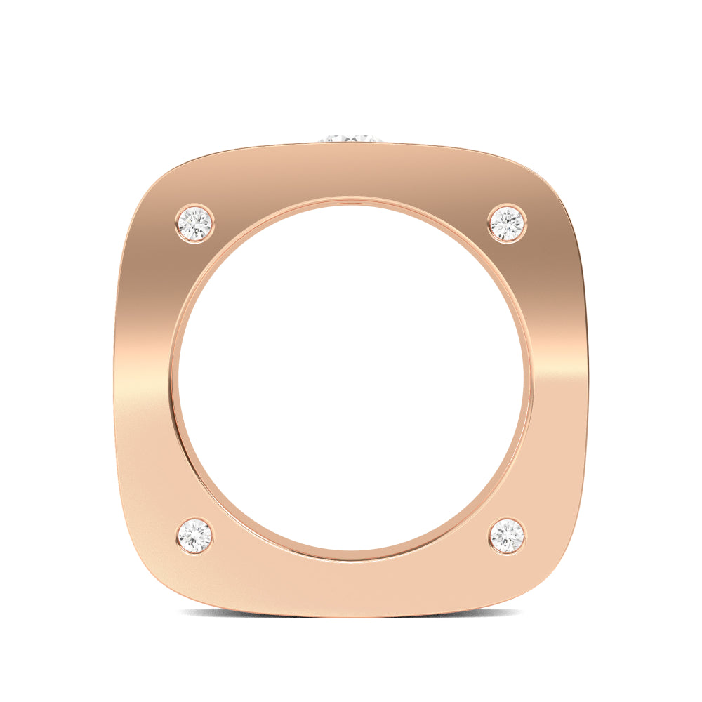 0.66ctw Round Brilliant Lab-Grown Diamond Men’s Band in 14k Rose Gold