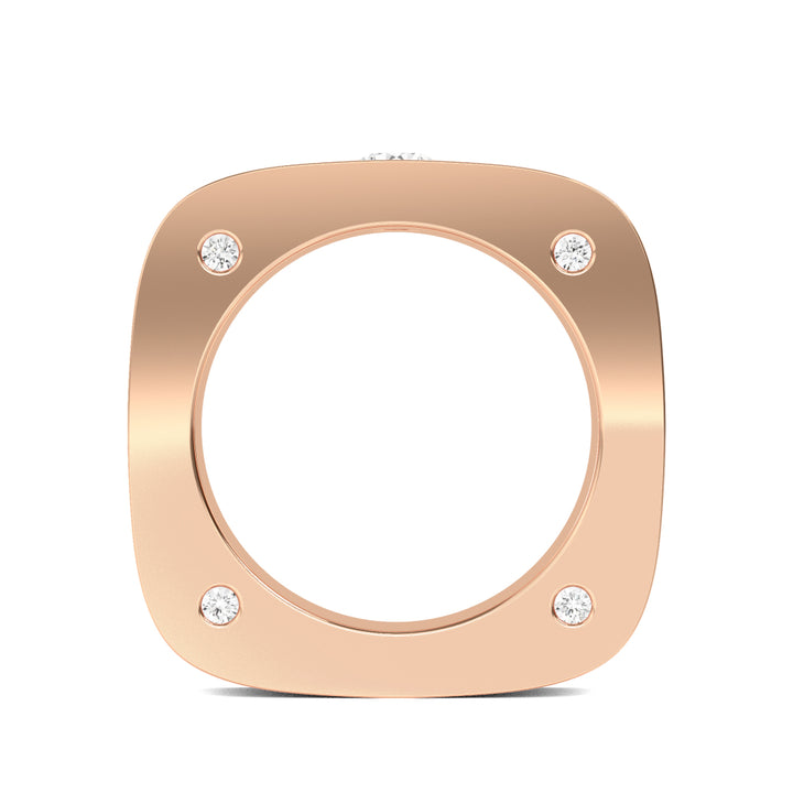 0.66ctw Round Brilliant Lab-Grown Diamond Men’s Band in 14k Rose Gold