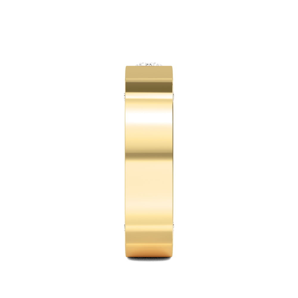 0.66ctw Round Brilliant Lab-Grown Diamond Men’s Band in 14k Yellow Gold
