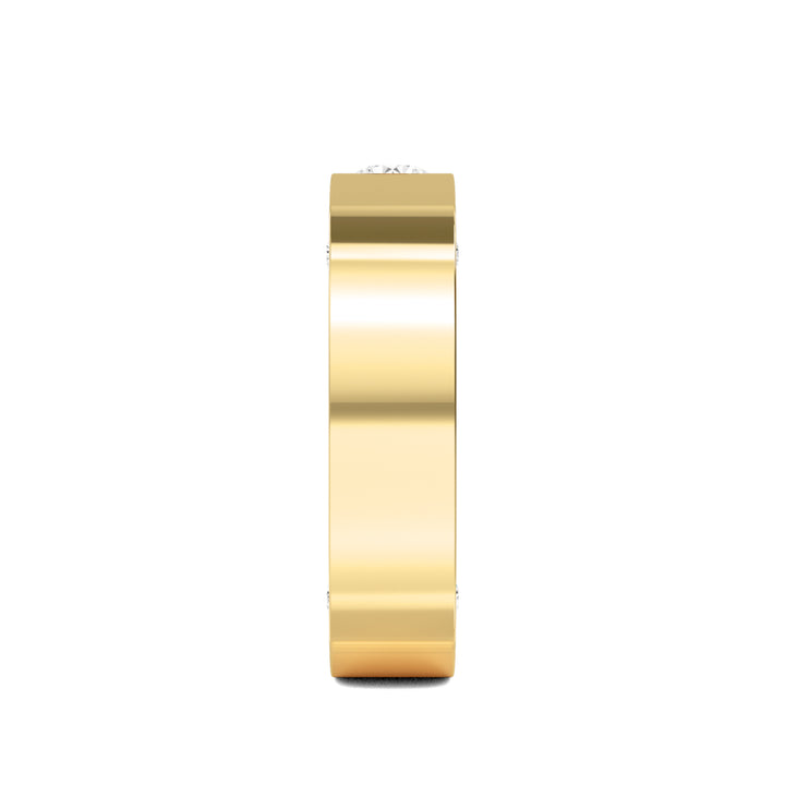 0.66ctw Round Brilliant Lab-Grown Diamond Men’s Band in 14k Yellow Gold