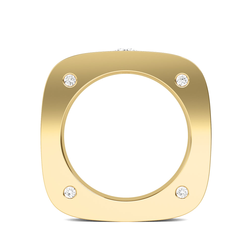 0.66ctw Round Brilliant Lab-Grown Diamond Men’s Band in 14k Yellow Gold