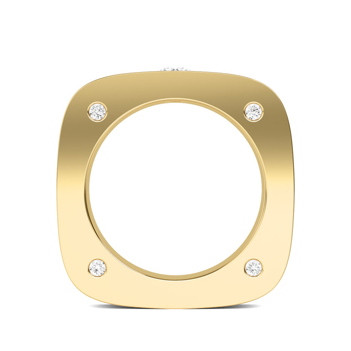 0.66ctw Round Brilliant Lab-Grown Diamond Men’s Band in 14k Yellow Gold