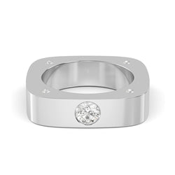 0.66ctw Round Brilliant Lab-Grown Diamond Gent's Band in 14k White Gold