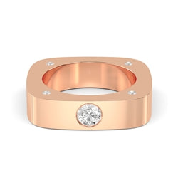 0.66ctw Round Brilliant Lab-Grown Diamond Gent's Band in 14k Rose Gold