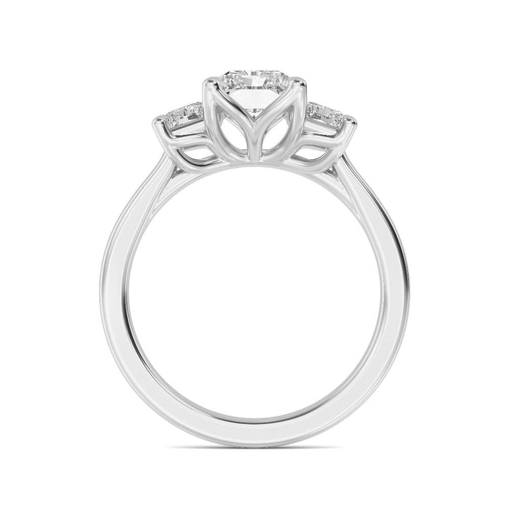 IGI Graded 5.65ctw Radiant Cut Lab-Grown Diamond 3-Stone Engagement Ring in 14k White Gold