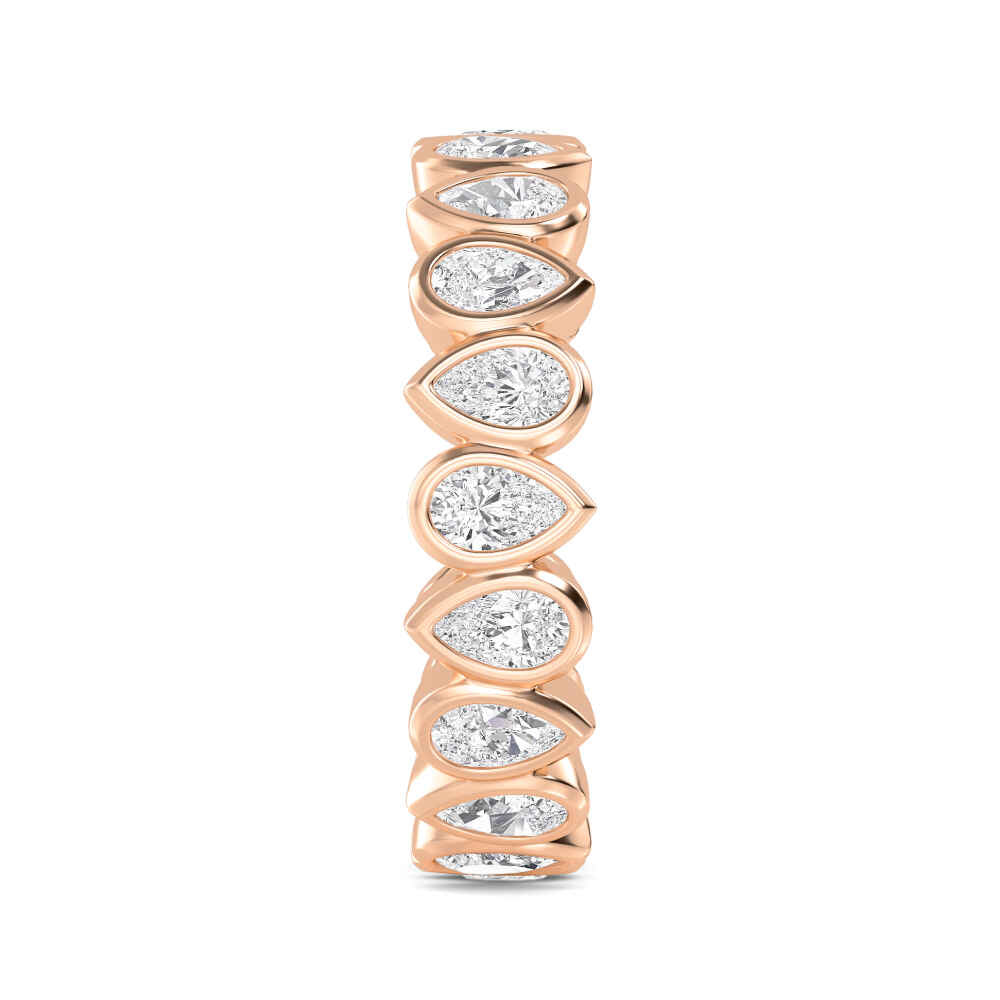 1.85ctw Pear Cut Lab-Grown Diamond North-South Eternity Ring in 14k Rose Gold