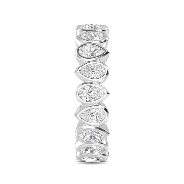 1.85ctw Pear Cut Lab-Grown Diamond North-South Eternity Ring in 14k White Gold