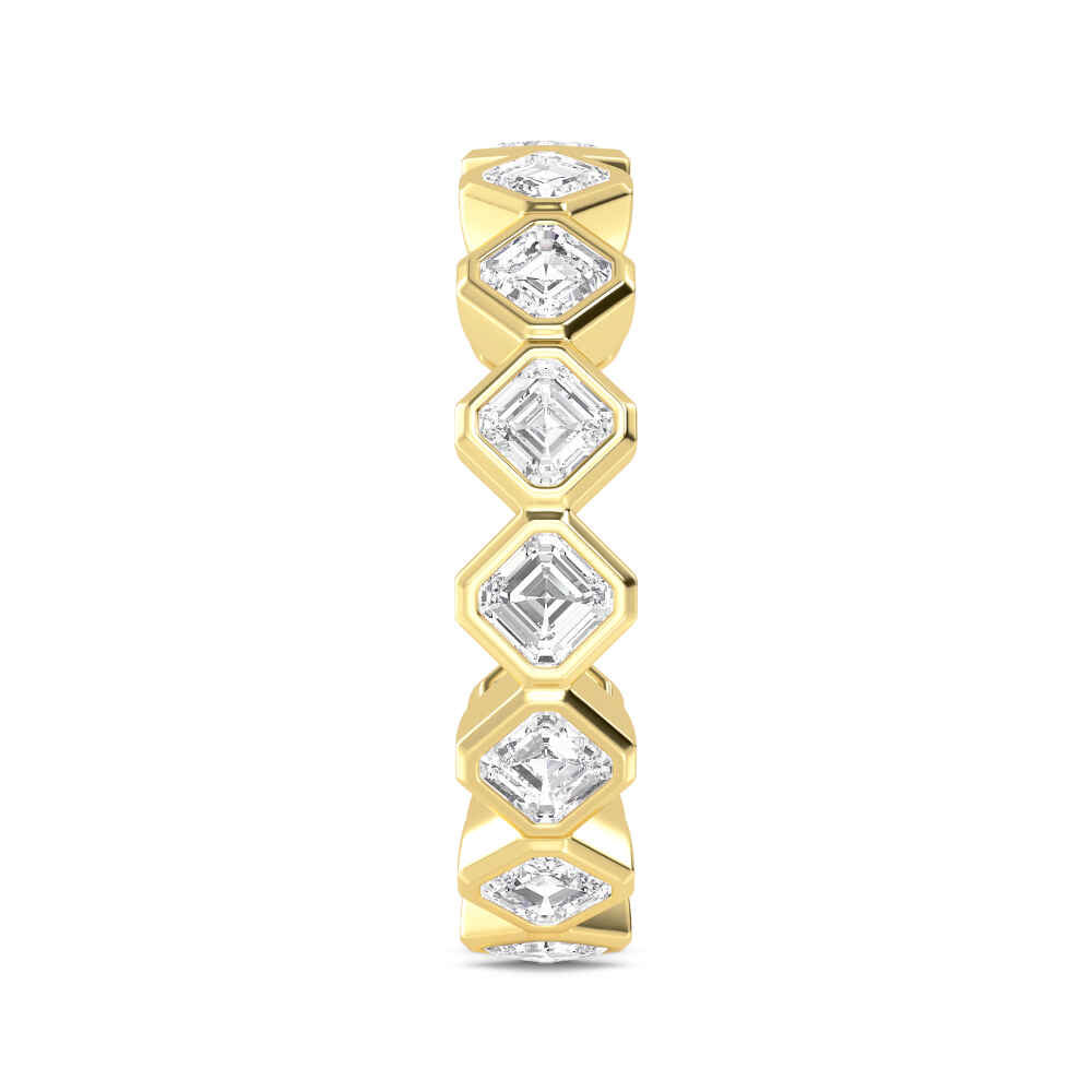 1.75ctw Asscher Cut Lab-Grown Diamond Eternity Ring in 14k Yellow Gold