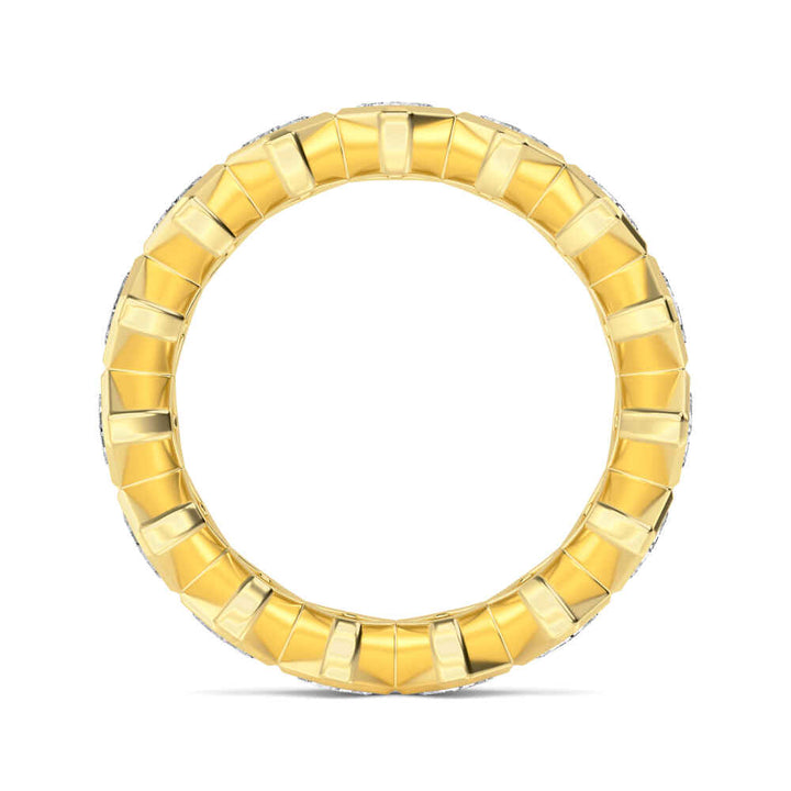 1.75ctw Asscher Cut Lab-Grown Diamond Eternity Ring in 14k Yellow Gold