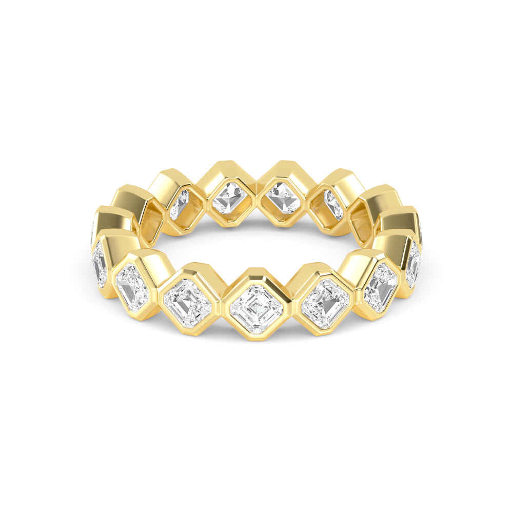 1.75ctw Asscher Cut Lab-Grown Diamond Eternity Ring in 14k Yellow Gold
