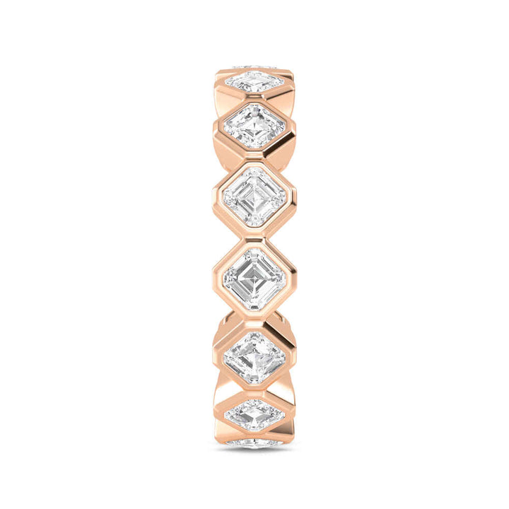 1.75ctw Asscher Cut Lab-Grown Diamond Eternity Ring in 14k Rose Gold