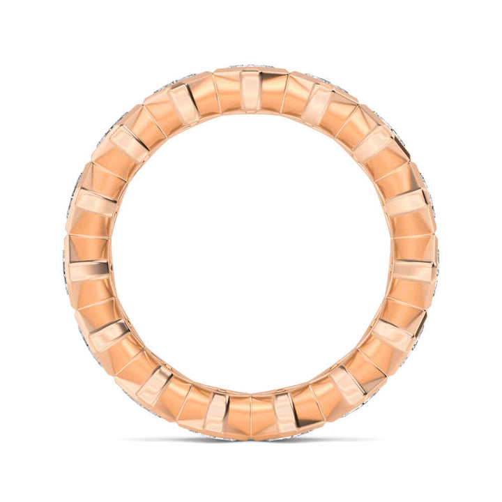 1.75ctw Asscher Cut Lab-Grown Diamond Eternity Ring in 14k Rose Gold