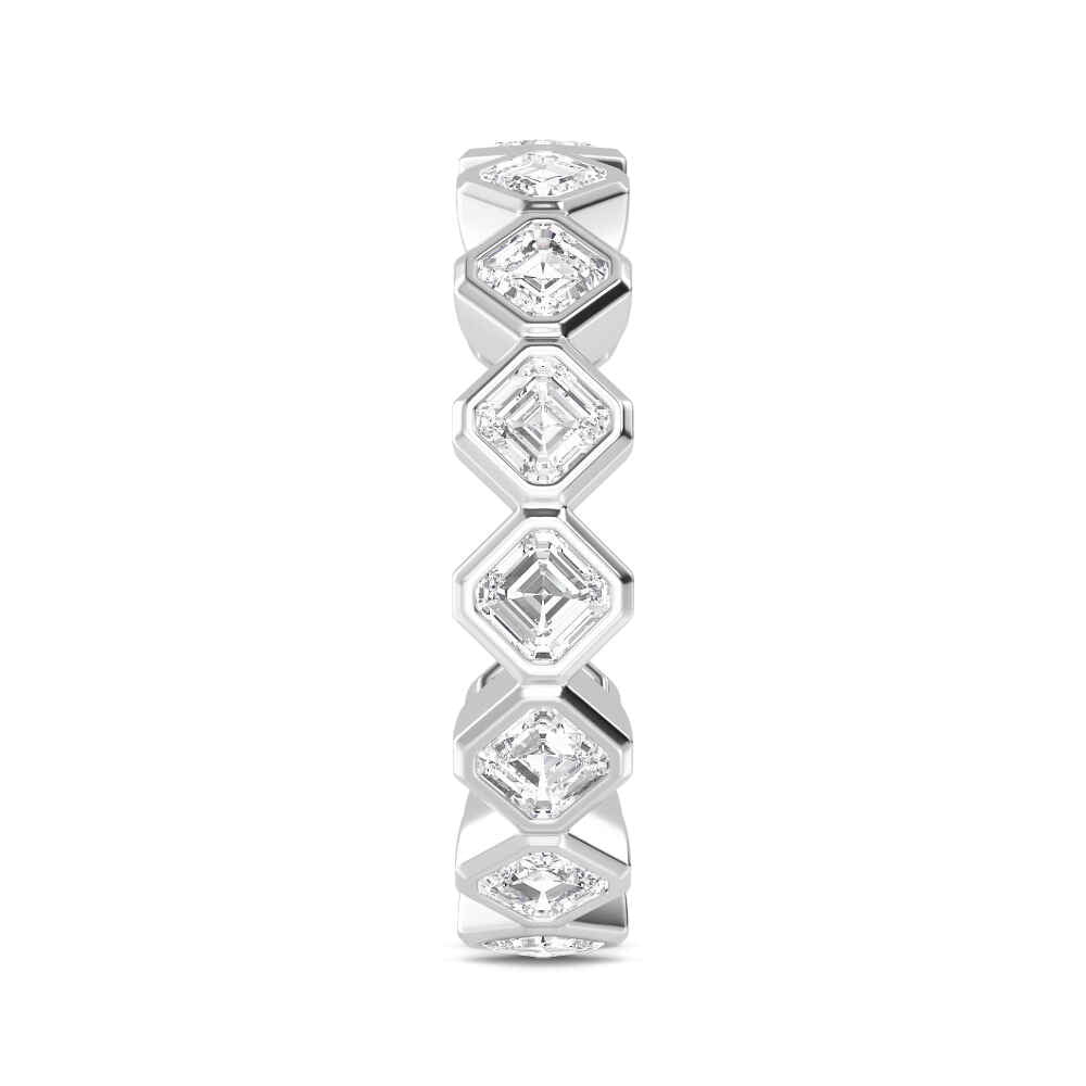 1.75ctw Asscher Cut Lab-Grown Diamond Eternity Ring in 14k White Gold