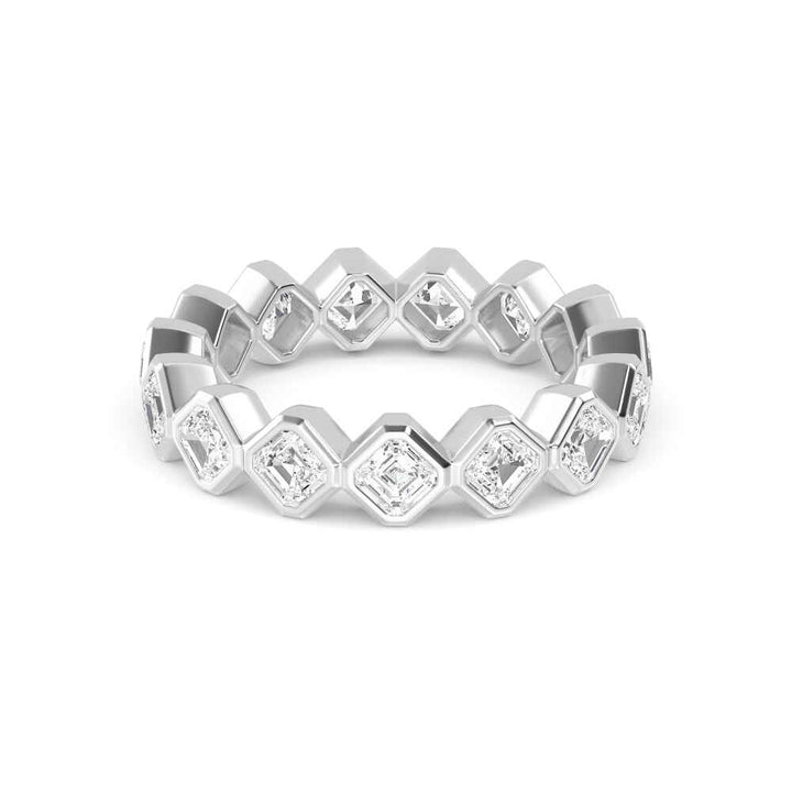 1.75ctw Asscher Cut Lab-Grown Diamond Eternity Ring in 14k White Gold