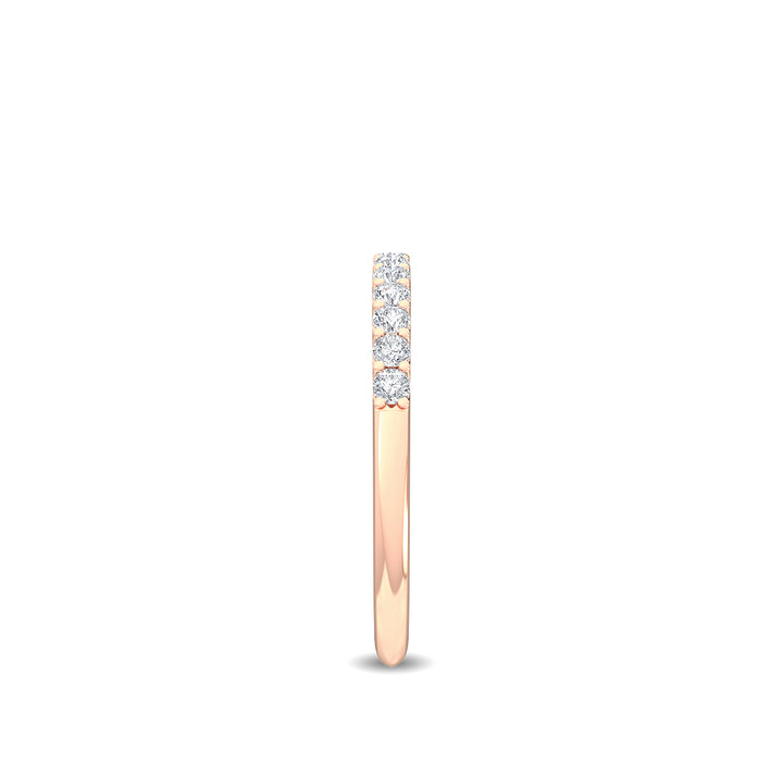 0.40ctw Round Brilliant Lab-Grown Diamond Wedding Band or Stackable Ring in 14k Rose Gold