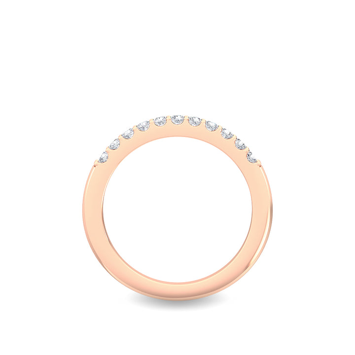 0.40ctw Round Brilliant Lab-Grown Diamond Wedding Band or Stackable Ring in 14k Rose Gold