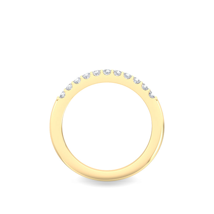 0.40ctw Round Brilliant Lab-Grown Diamond Wedding Band or Stackable Ring in 14k Yellow Gold