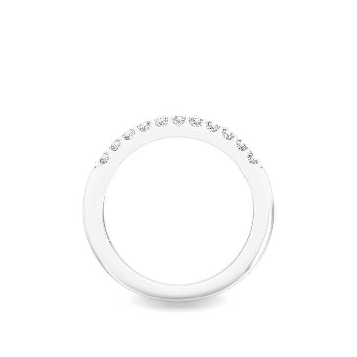 0.40ctw Round Brilliant Lab-Grown Diamond Wedding Band or Stackable Ring in 14k White Gold