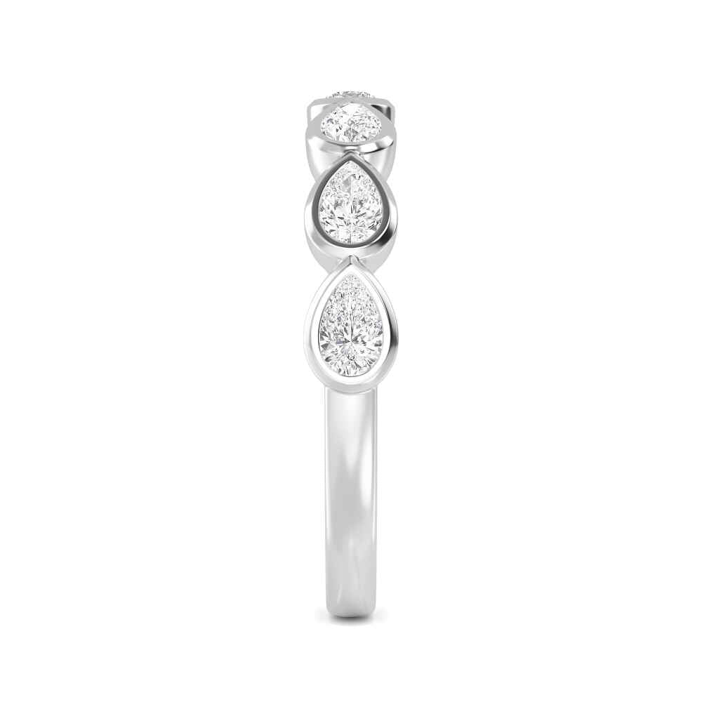 1.12ctw Pear Cut Lab-Grown Diamond East-West Band in 14k White Gold