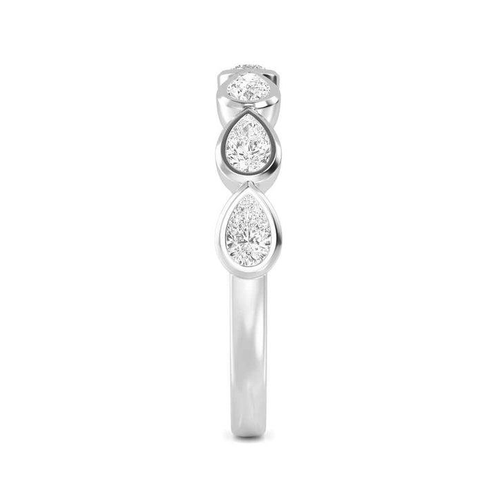 1.12ctw Pear Cut Lab-Grown Diamond East-West Band in 14k White Gold