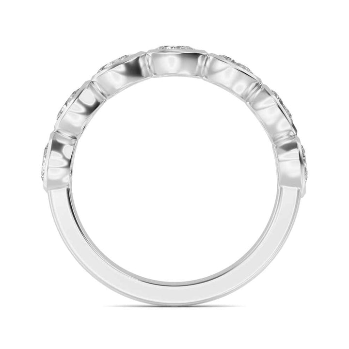 1.12ctw Pear Cut Lab-Grown Diamond East-West Band in 14k White Gold