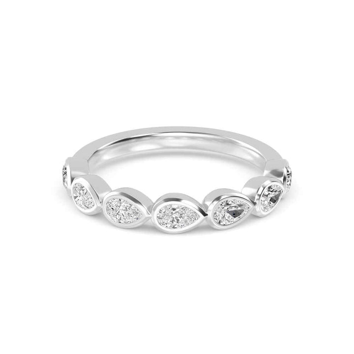 1.12ctw Pear Cut Lab-Grown Diamond East-West Band in 14k White Gold