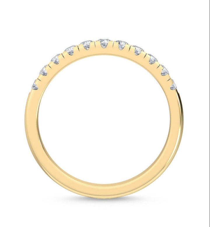 0.24ctw Round Brilliant Lab-Grown Diamond Wedding Band or Stackable Ring in 14k Yellow Gold