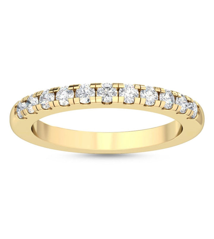 0.24ctw Round Brilliant Lab-Grown Diamond Wedding Band or Stackable Ring in 14k Yellow Gold