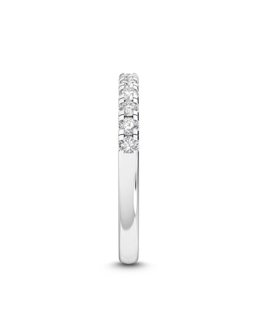 0.24ctw Round Brilliant Lab-Grown Diamond Wedding Band or Stackable Ring in 14k White Gold