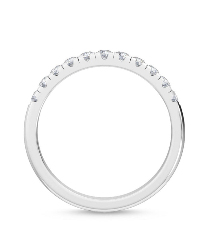0.24ctw Round Brilliant Lab-Grown Diamond Wedding Band or Stackable Ring in 14k White Gold