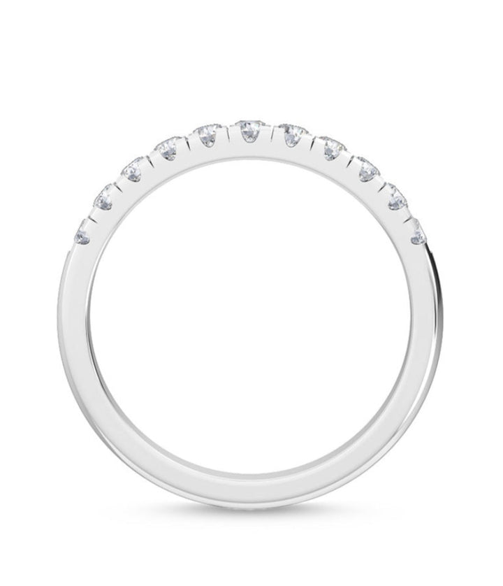 0.24ctw Round Brilliant Lab-Grown Diamond Wedding Band or Stackable Ring in 14k White Gold