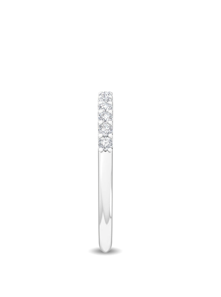0.25ctw Round Brilliant Lab-Grown Diamond Wedding Band or Stackable Ring in 14k White Gold