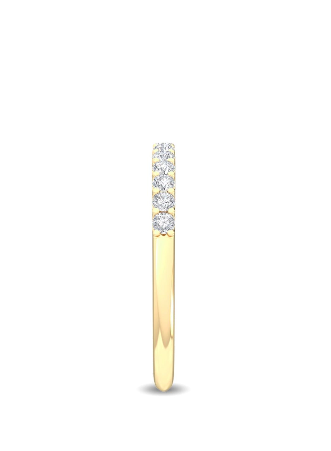 0.25ctw Round Brilliant Lab-Grown Diamond Wedding Band or Stackable Ring in 14k Yellow Gold