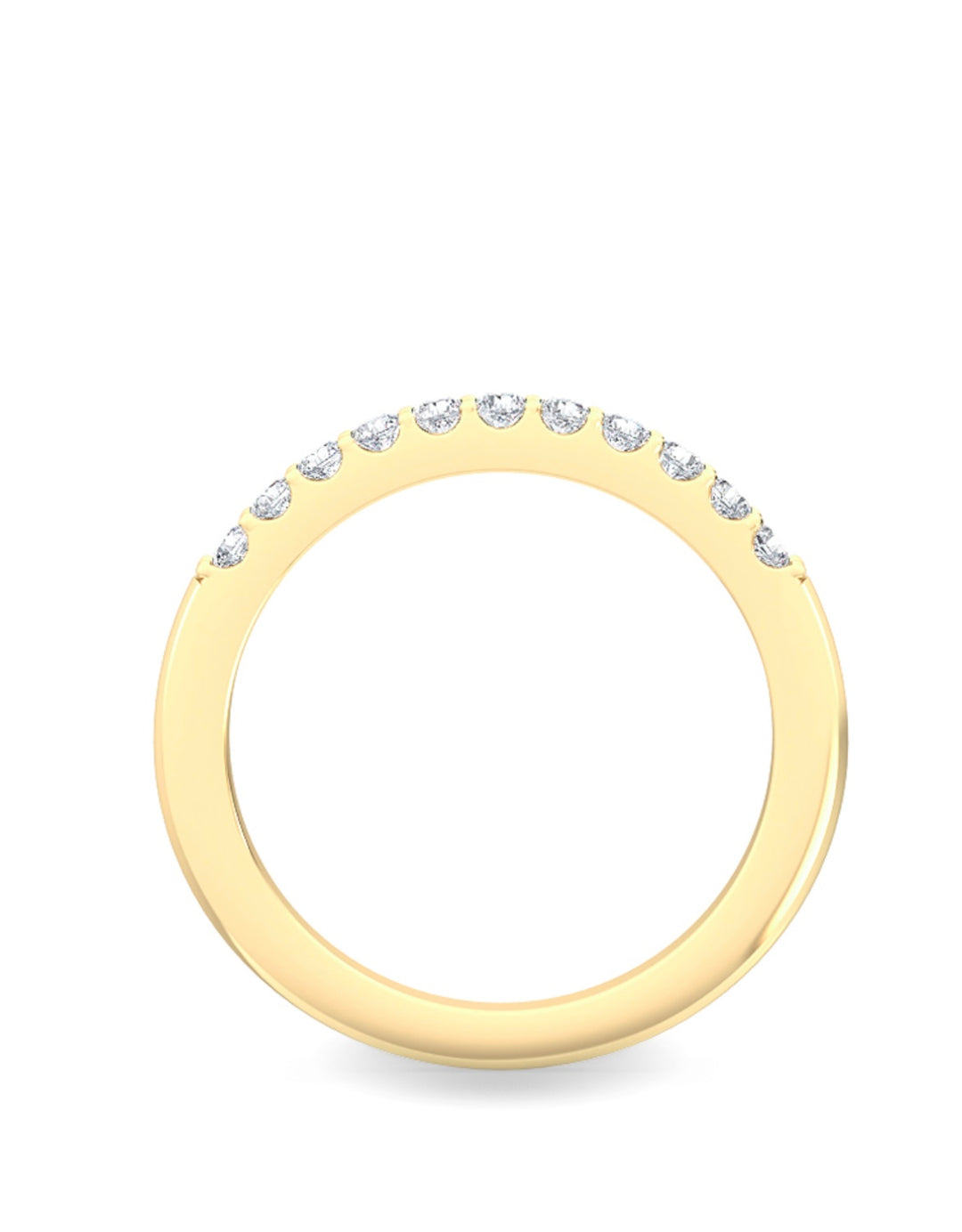 0.25ctw Round Brilliant Lab-Grown Diamond Wedding Band or Stackable Ring in 14k Yellow Gold