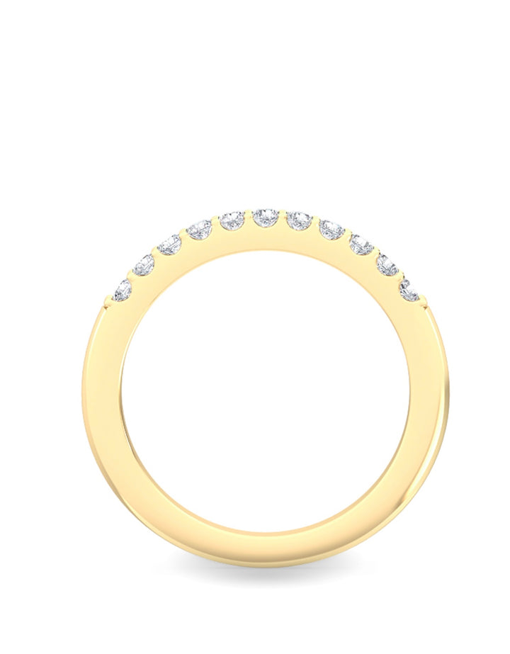 0.25ctw Round Brilliant Lab-Grown Diamond Wedding Band or Stackable Ring in 14k Yellow Gold