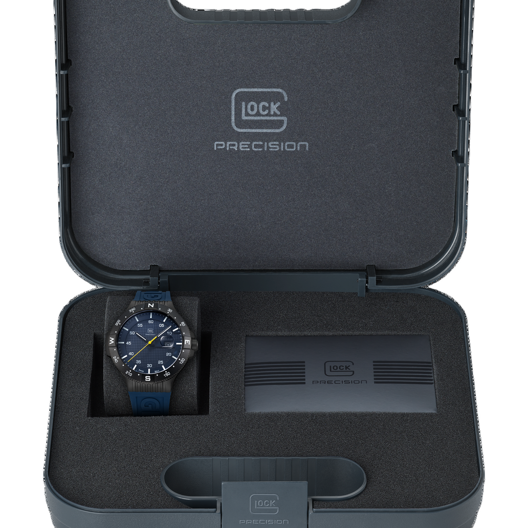 GLOCK GW-15-2-22 43mm Stainless Steel Quartz Silicone Strap Watch