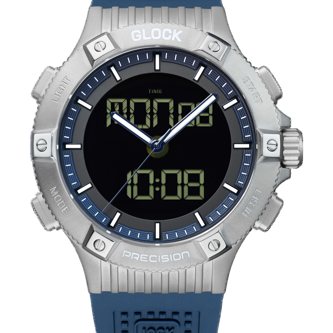GLOCK GW-24-2-24 44mm Stainless Steel Digital & Analog Chronograph Watch