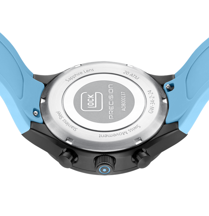 GLOCK GW-32-2-24 43mm Stainless Steel Quartz Silicone Strap Watch