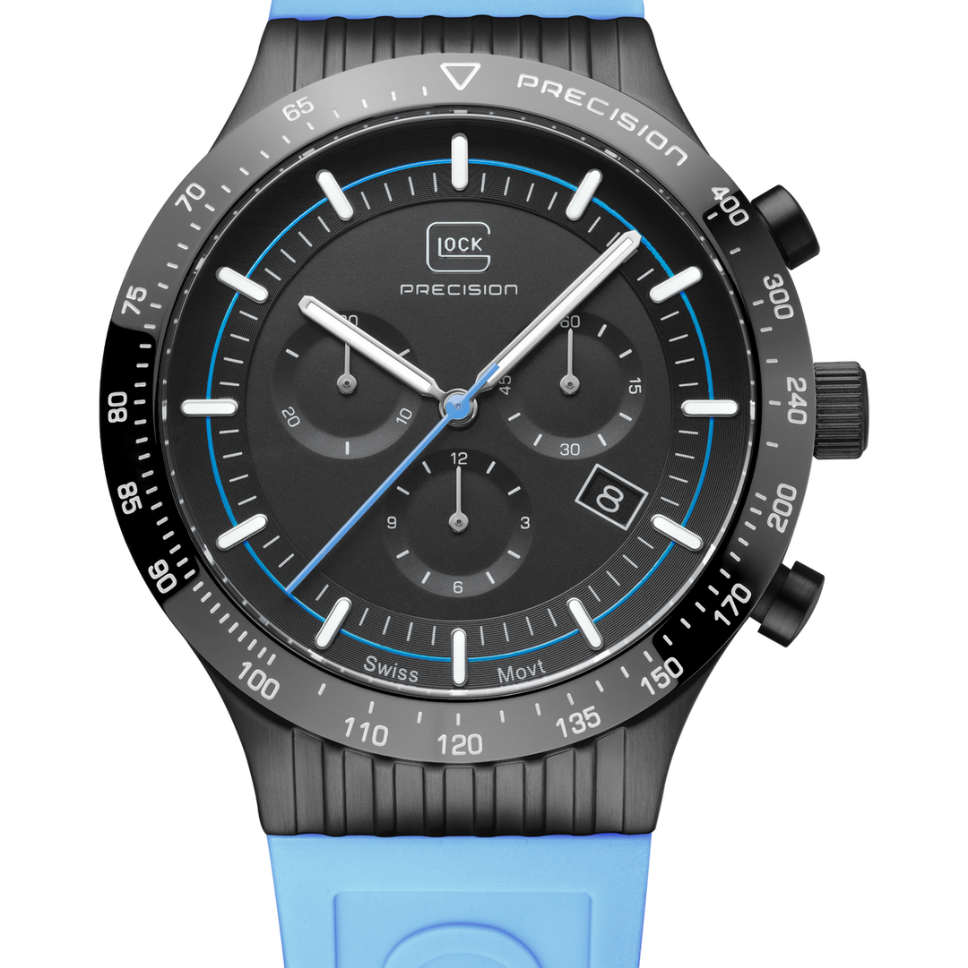 GLOCK GW-32-2-24 43mm Stainless Steel Quartz Silicone Strap Watch