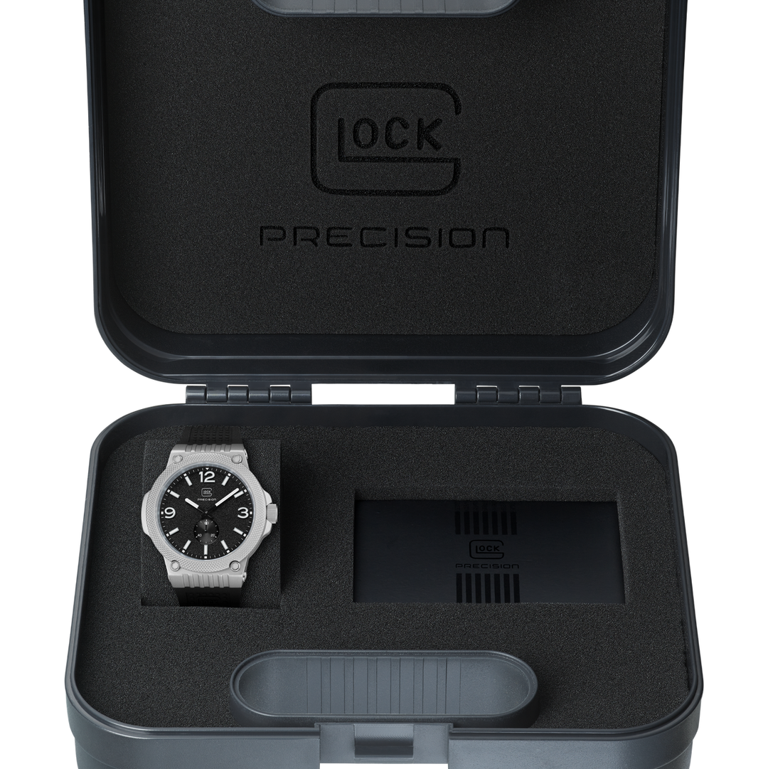 GLOCK GW-43-1-24 43mm Stainless Steel Quartz Watch with Silicone Strap