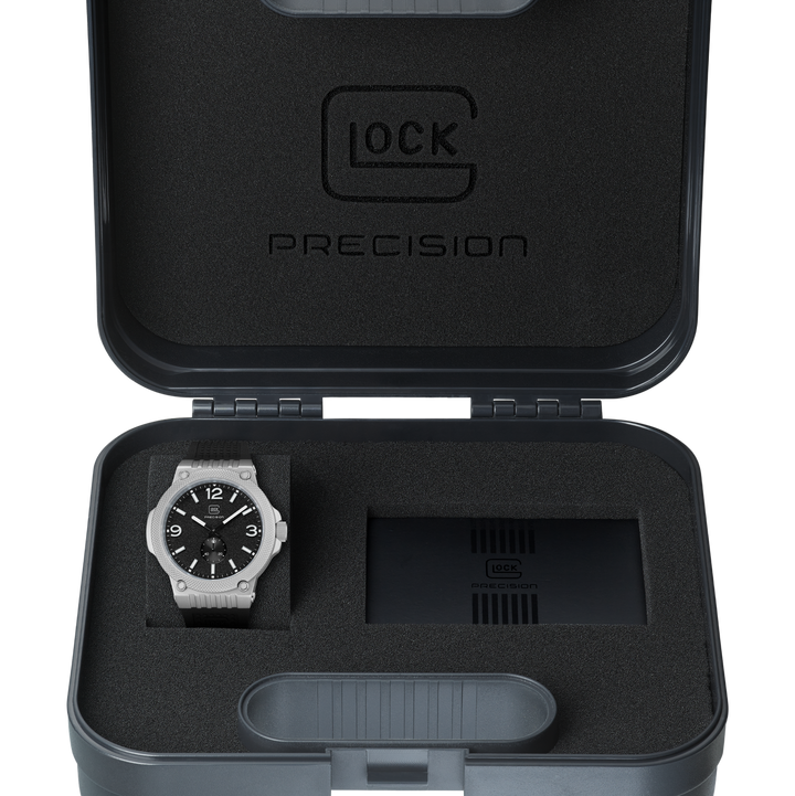 GLOCK GW-43-1-24 43mm Stainless Steel Quartz Watch with Silicone Strap