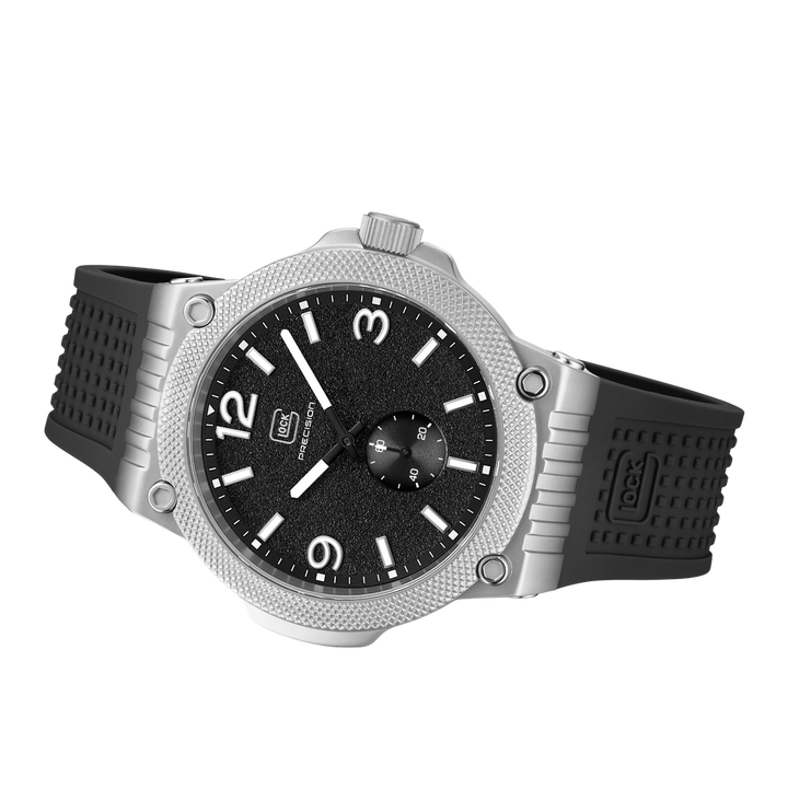 GLOCK GW-43-1-24 43mm Stainless Steel Quartz Watch with Silicone Strap