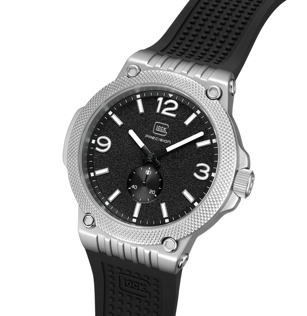 GLOCK GW-43-1-24 43mm Stainless Steel Quartz Watch with Silicone Strap